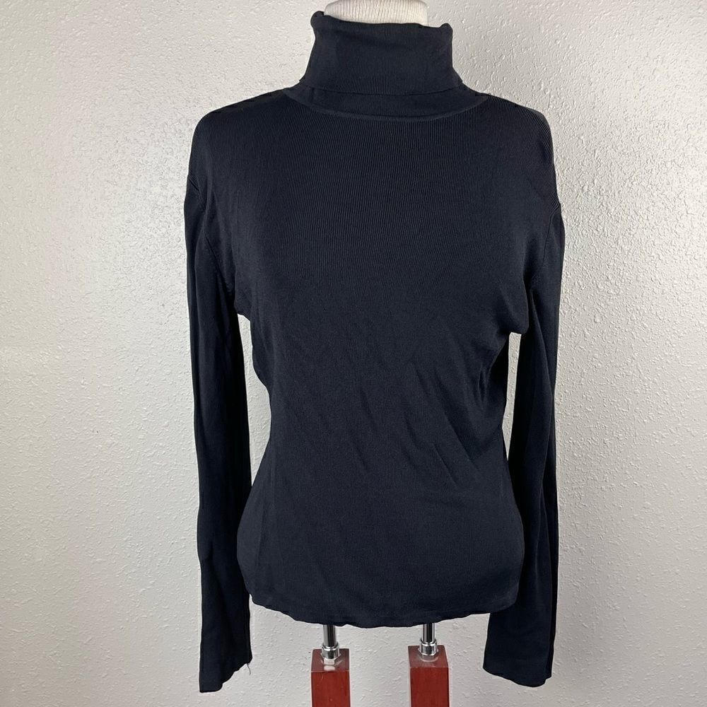 Joseph A Black Turtleneck Long Sleeve Top